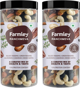 Farmley Mix Dry Fruit - Panchmeva -Almond,Cashew,Dates,Black Raisin ...