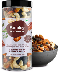 Farmley Dry Fruit Mix - Panchmeva - Almond,Cashew,Dates,Black Raisin ...