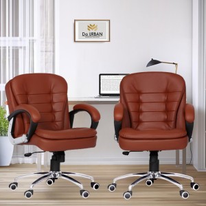 Da Urban Milford Tan Revolving Set Of Mid Back Ergonomic Home