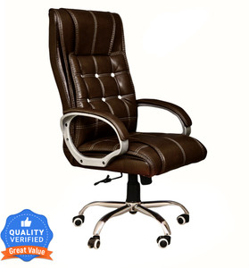 Oakcraft Ergonomic brown color high back office chair Leatherette Office Executive Chair Price ...