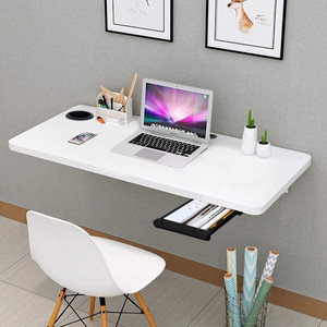 Torche 31x18.5 inch White Wall-Mounted Folding Table - Image 6