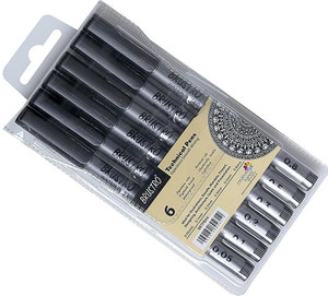 Brustro Fineliner Set – 8 Stück, 0,05–0,8 Mm, Pigmentbasierte Archivtinte, Wasserfest