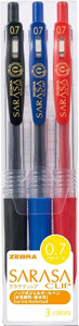 Zebra Penna A Sfera Gel Sarasa Clip 0.7mm Blu: Set Da 5 Penne Retrattili Con Inchiostro Pigmentato E Impugnatura In Gomma - 4