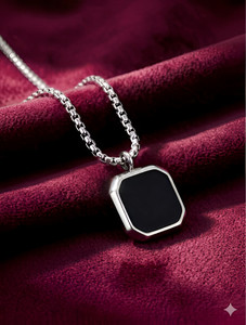 GanPatique Black Vertical Bar Pendant Necklace - Image 5