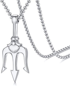 Sterling Silver Trident Necklace, Poseidon's Trident Pendant, White Gold Plated, Yellow Gold Plated, Rose Gold Plated, Birthday Gift Jewelry