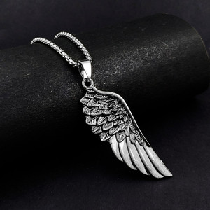Shopsy SAIIZEN Stainless Steel Angel Wing Pendant - Image 1