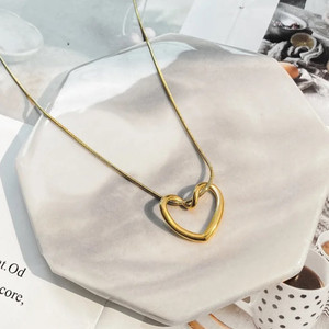 Shopsy Anti-Tarnish Gold Plated Heart Pendant - Image 1
