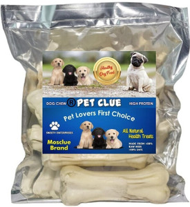 Pet Clue Dog 4 Inch Pack of 5 Pet Food Calcium Treat Bone Twisted