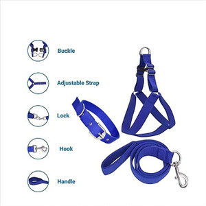 Petlia Body Belt Collar Training Lead Dog Leash Padded Nylon Set Combo