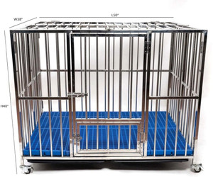 Photo inspiration: Picture Idea: Augten Foldable Type Dog Cage With Tray Strong Silver Large