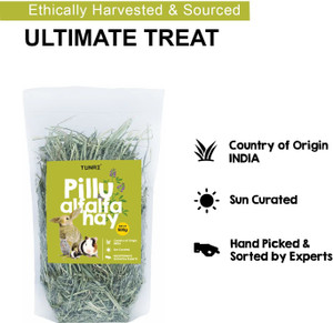 TUNAI Pillu Alfalfa Dried Hay for Small Animals 0 5 kg Dry Adult New
