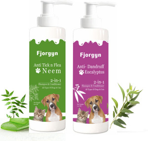 Fjorgyn Anti-Tick & Flea Neem + Anti-Dandruff Eucalyptus 2-In-1 Shampoo ... - Flea Allergy Shampoo With Oatmeal And Calendula And Neem Oil