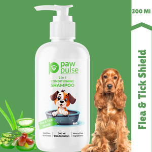 Pawpulse Anti Ticks and Fleas 2 in 1 Conditioner Shampoo for Dogs and ... - Flea And Mite Itch Relief Shampoo For Dogs And Puppies