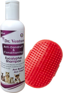 Image showcasing Dr Venture Anti-Dandruff & Conditioning shampoo 200 ml+ Pet Brush ...
