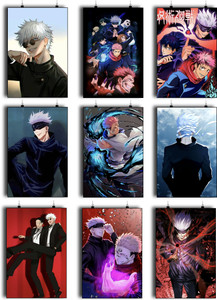 pack-of-9-jujutsu-kaisen-anime-wall-poster-jujutsu-kaisen-manga-wall