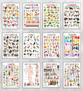Alphabet, Numbers 1-10, Vegetables, Domestic Animals and Pets, Wild ...