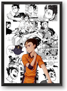ANIME POSTER FRAME - HAIKYU (YU NISHINOYA) - Black Framed Wall