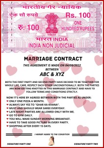 Husband and Wife Marriage Contract / Custom Marriage Agreement / Unique  Couple Contact Paper Print - Decorative posters in India - Buy art, film,  design, movie, music, nature and educational paintings/wallpapers at  