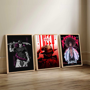 Japanese Anime Framed Posters for Living Room Bedroom Gaming Room