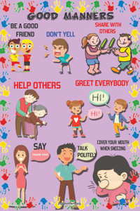 Kids Education Poster On "Good Manners"|Decorative Wall Poster For Kids ...