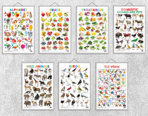 Alphabet, Fruits, Vegetables, Domestic Animals and Pets, Wild Animals ...
