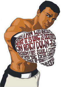 Muhammad Ali Motivational Quote Poster on 300gsm Photogenic Paper With ...