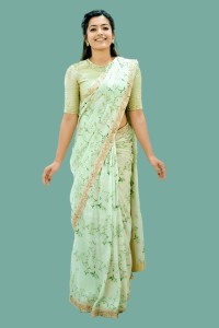 Rashmika Mandanna Saree Multicolour Photo Paper Print Poster Photographic Paper Photographic