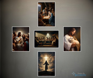 Jesus Christ Poster|| Set of 5 A4 Size Photo Paper Poster Photographic ...