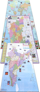 India, World, Karnataka Map Chart For Kids Learning Paper Print - Maps