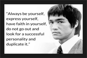 Tableau Décoratif Motivational Bruce Lee - Toile Sur Cadre, Prêt à Accrocher, Neuf