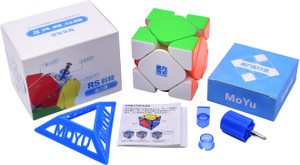 Cube Skewb Magnétique Moyu RS - Version Sans Stickers, Idéal Débutants, Cube Speed Anti-pop