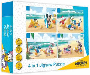 KIDSNEY 4 in 1 Disney Jigsaw Puzzle 140 Pieces for Kids. - 4 in 1 ...
