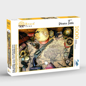 Brain Tree Puzzle 1000 Pezzi – Pirates Table Con Tecnologia Droplet Antiriflesso, Include Vaschette E Poster