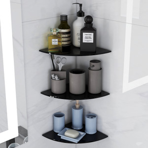 Plantex Glass Corner Shelf for Bathroom/Kitchen Shelf/Bathroom ...