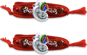 RanaJewellers Thread 925 Pure Silver Rakhi for Brother (Lord Ganesh ji