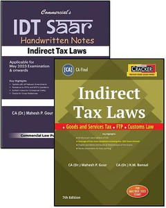 CA Final Combo Indirect Tax Laws (SAAR And CRACKER) By CA Mahesh Gour ...