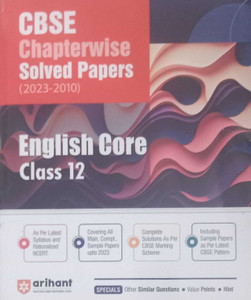 Arihant Cbse Chapterwise Solvedpapers Englis Core Class 12-2023: Buy ...