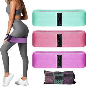 Fitness Answered Resistance Loop Bands Set | 5-Level Exercise Bands For Full Body Workouts At Home Or Travel
