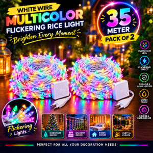 Shopsy diwalilights 220 LEDs 35m Multicolor Rice Lights - Image 1