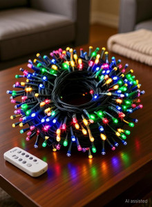 Aj Enterprises 400 LEDs 50.8 m Multicolor Color Changing, Flickering, Steady String Rice Lights Price in India - Buy Aj Enterprises 400 LEDs 50.8 m Multicolor Color Changing, Flickering, Steady String Rice Lights online at Shopsy.in - Image 1