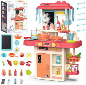 Shopsy himanshu tex 42-Piece Kids Kitchen Set with Smoke, Music & - Image 1