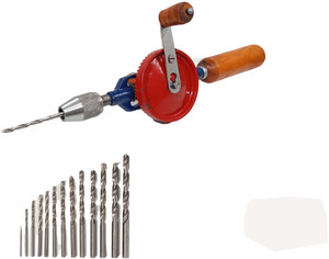Housolution Hand Drill - 3/8" (10mm) Capacity Hand Drill With Keyless Chucks, Cast Steel With 13pcs Bit Set For Wood & Plastic - View #4