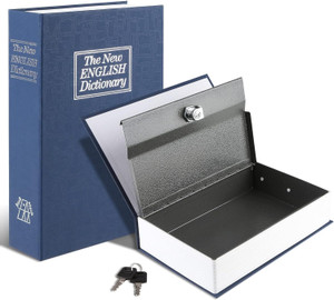 Dictionary Book Shaped Safe – Secret Money & Jewelry Locker With 2 Keys, Hidden Storage For Home Or Office