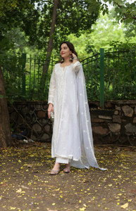Shopsy Embroidered Kurta, Salwar & Dupatta Set - Image 1