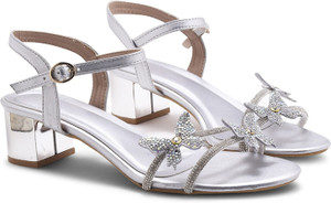Stepee Women Silver Heels Price in India - Buy Stepee Women Silver Heels online at Shopsy.in