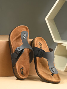 aadi men black sandals