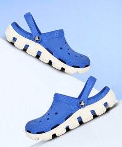 CROCS Duet Sport Men Blue Clogs Buy Ocean blue White Color