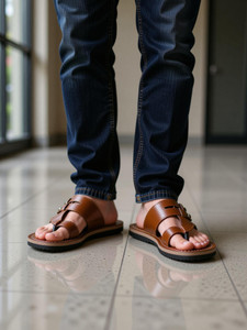 PANZIK Men Brown Sandals