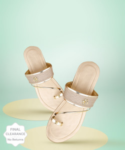 Paduki Women Gold Flats Buy Paduki Women Gold Flats Online at