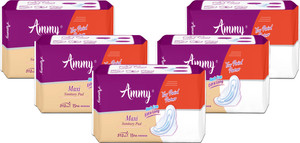 Ammy Maxi XXL Sanitary Napkins with Wings, Super Absorbent Core
